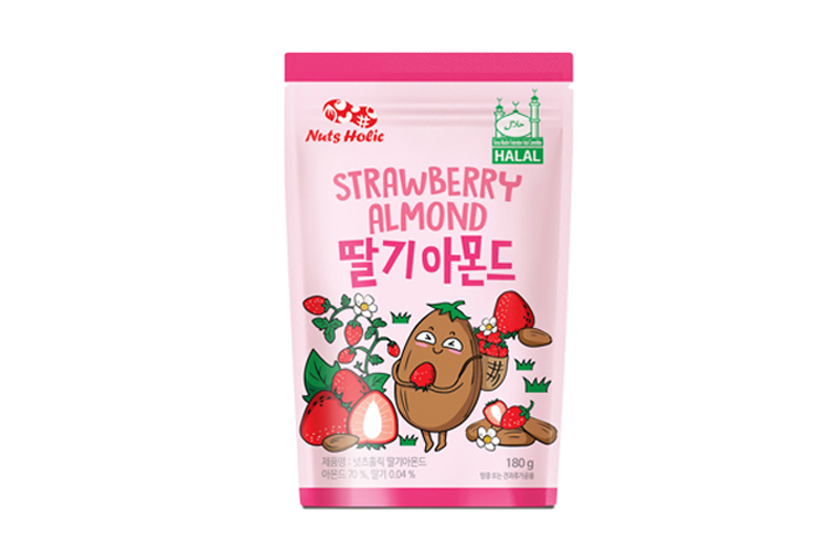 NUTS HOLIC STRAWBERRY MILK ALMOND 180G